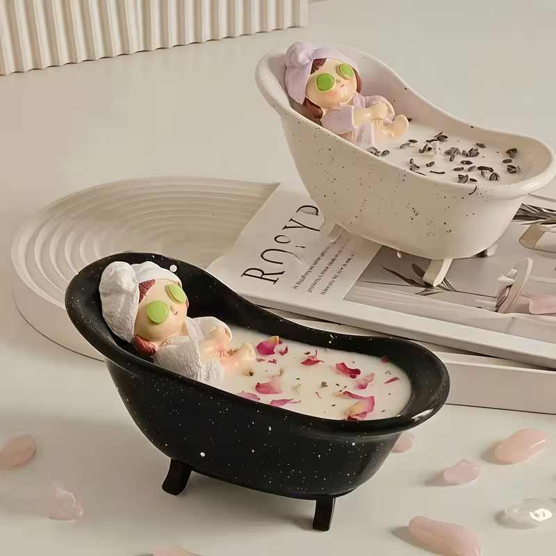 Candle Making Jars - 1pcs Bathtub Silicone Mold, Bathtub Decor