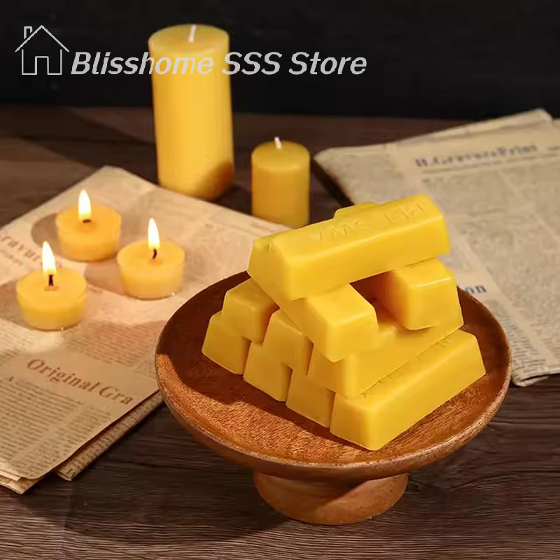 Candle Making Experience - 【S】4/8Pcs Pure Beeswax Blocks, Space-Saving First-Class