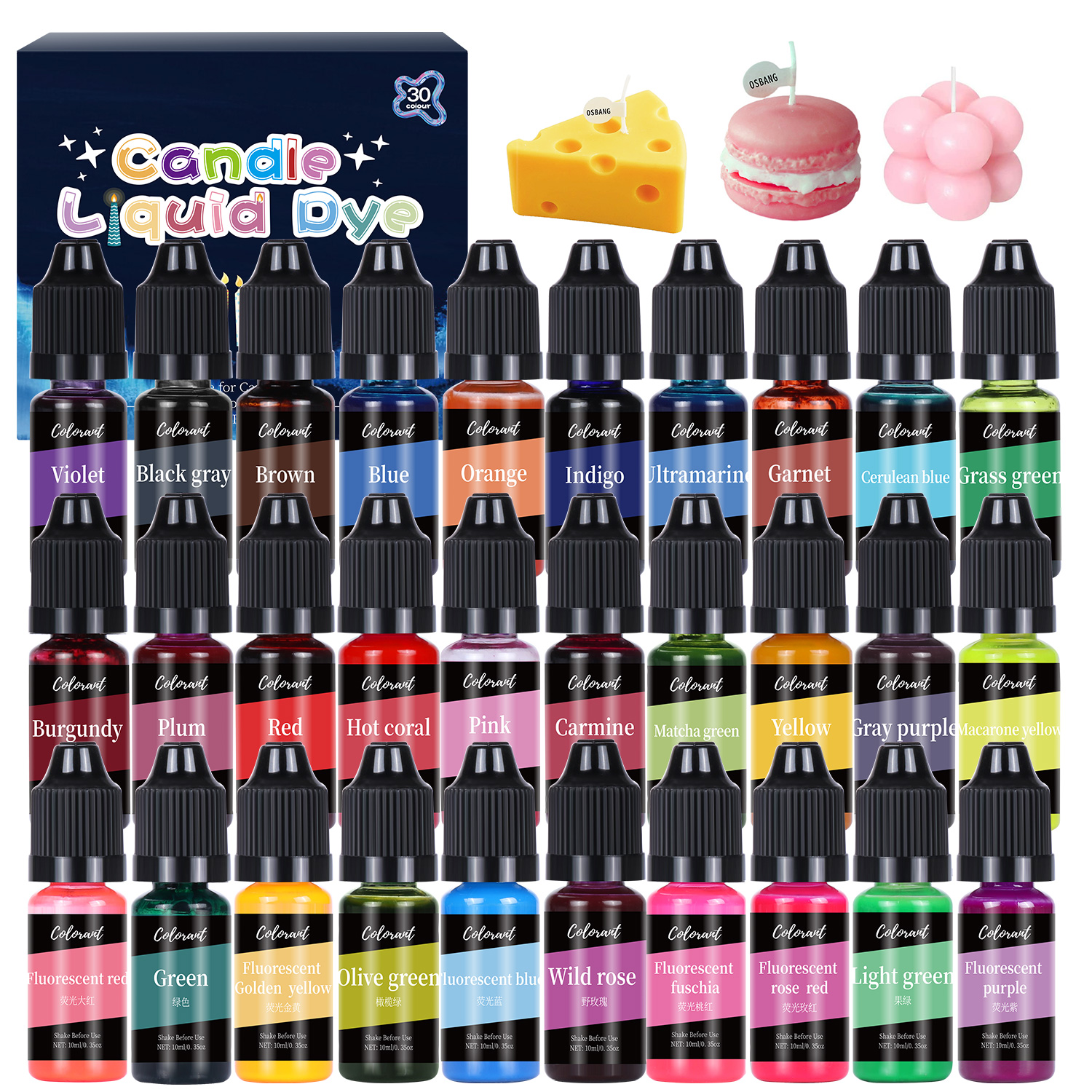 Candle Dye Chip - 30 Colors Candle Dyes Pigment Aromatherapy