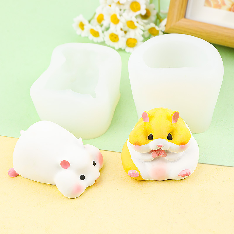 Candle Making Tools - DIY Cute Hamster Mold Chocolate Pudding