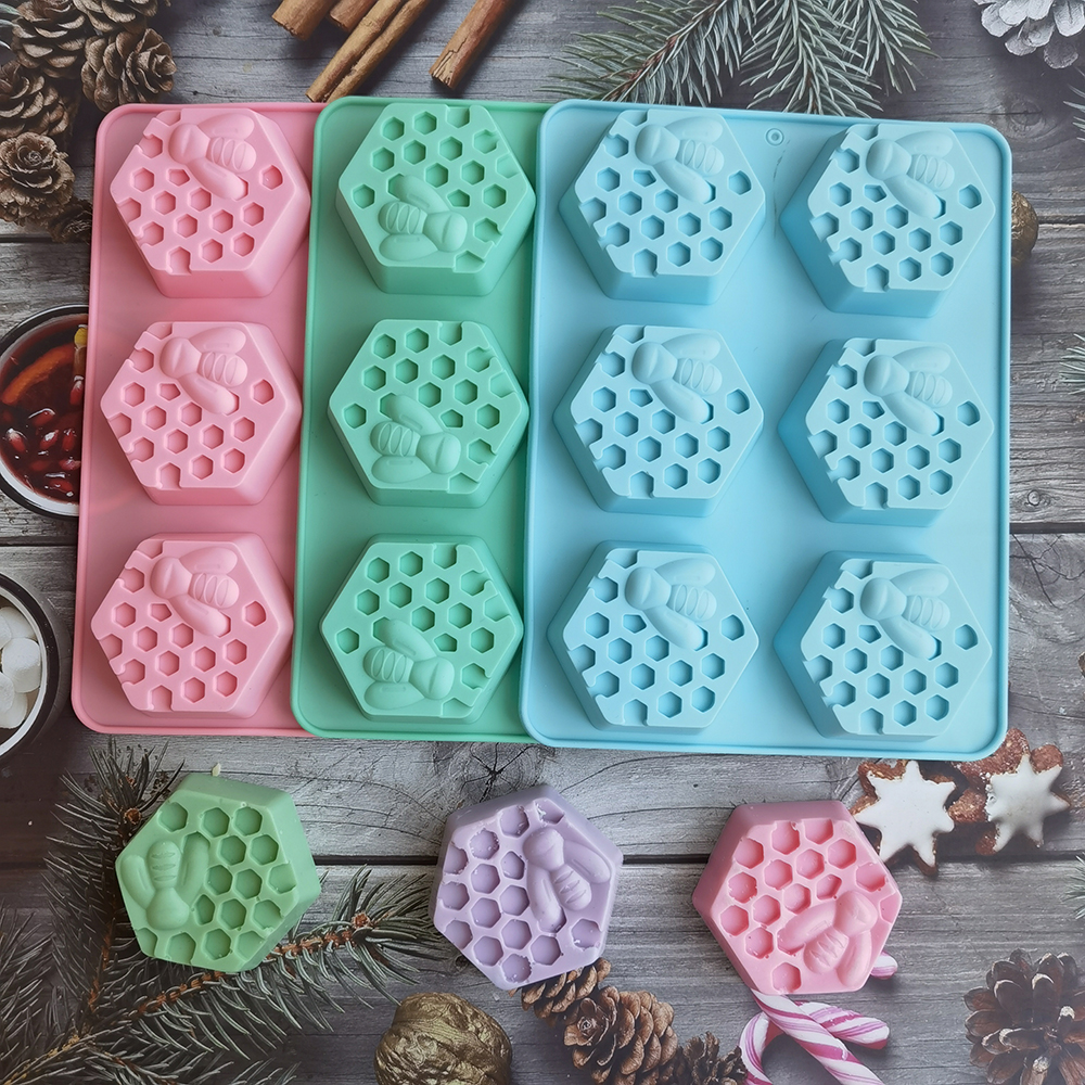 Candle Making Experience - Silicone Hexagonal Bee Soap Mold for