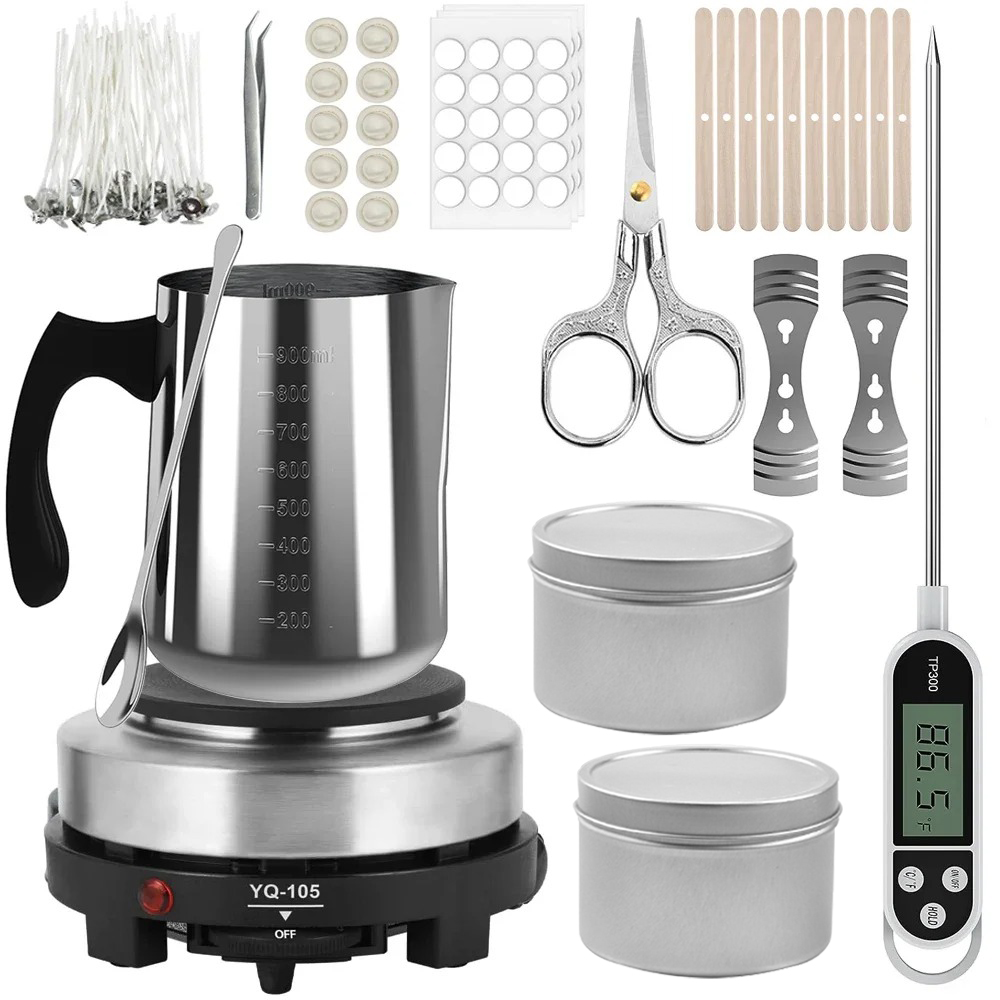 Candle Making Jars - Candle Pouring Pot with Electric Hot