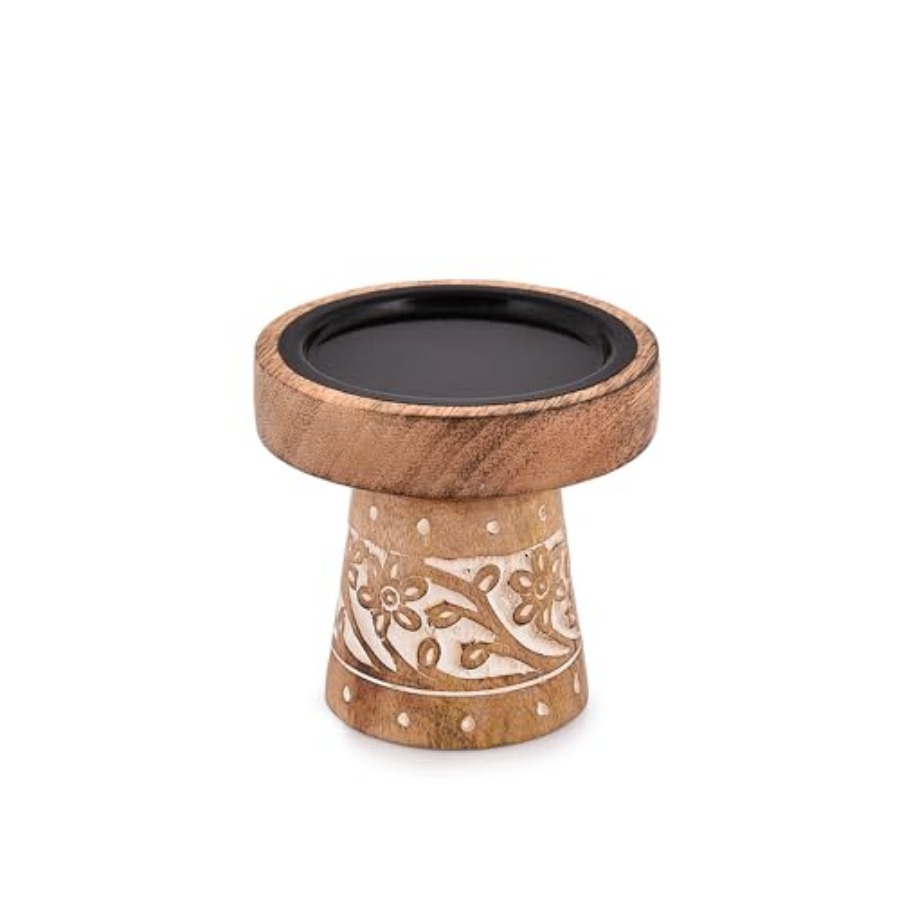 Candle X - Mango Wood Candle Holders, Wood Candlesticks