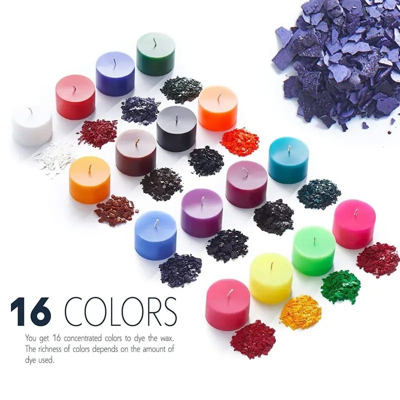 Candle Dye Chip - Candle Dye Kit - 16 Vibrant