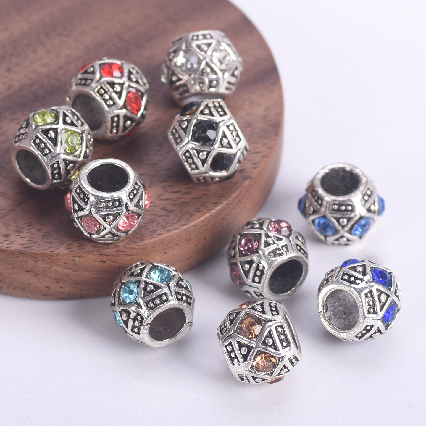 Candle X - 10pcs Rondelle 11mm x 9mm Tibetan