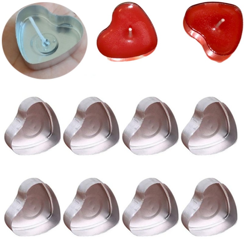 100 Sets Heart shaped Empty Al - Candle Making Jars recension och pris