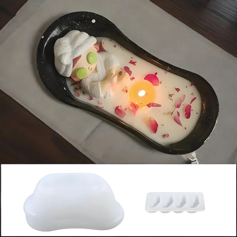 1pcs Bathtub Silicone Mold, Ba - Candle Making Jars recension och pris