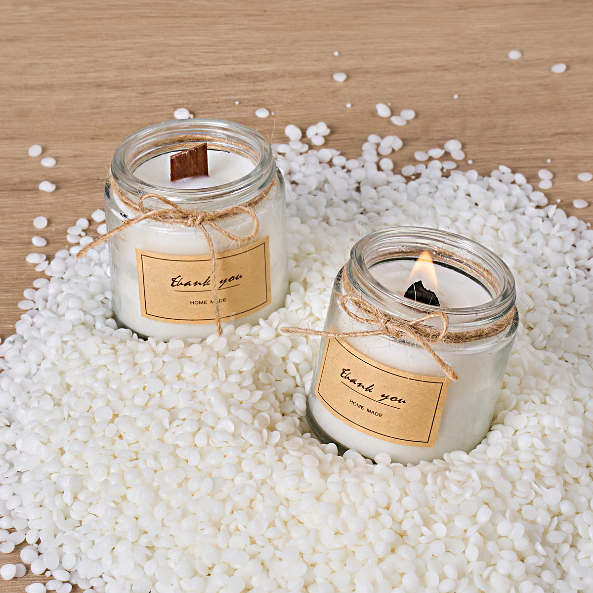 500g/1000g Natural Soy Wax DIY - Candle Making Wicks recension och pris