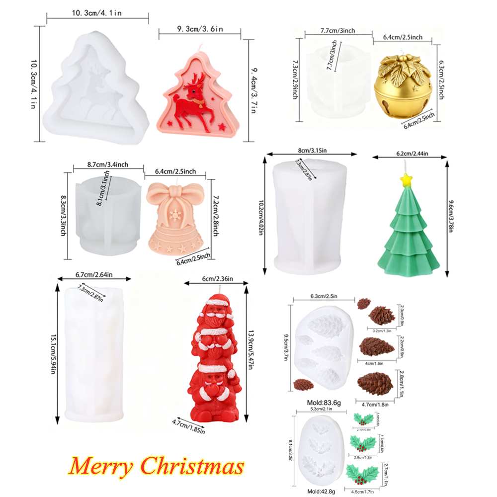 3D Christmas Santa Candle Mold - Xmas Candle Making recension och pris