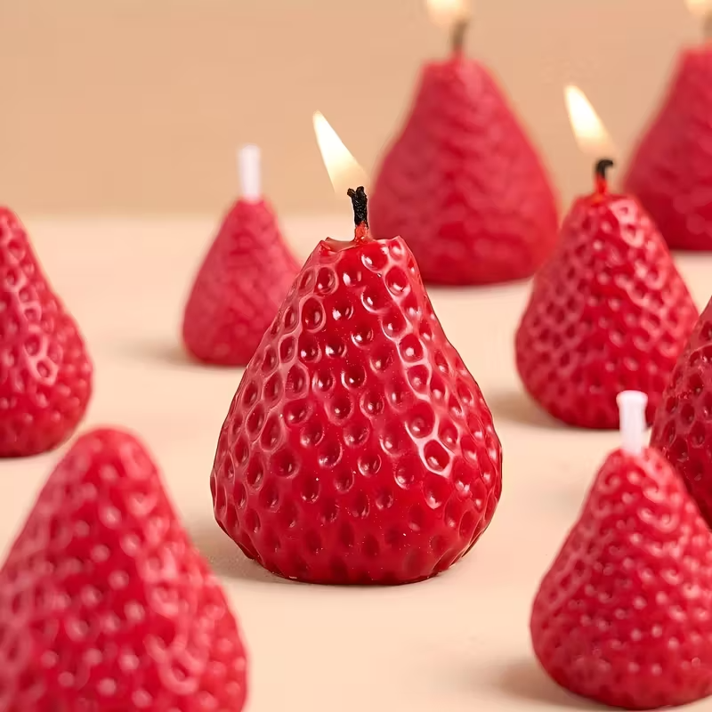 Strawberry Silicone Candle Mol - Candle Making Tools recension och pris