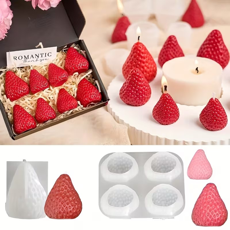 Strawberry Silicone Candle Mol - Candle Making Tools recension och pris
