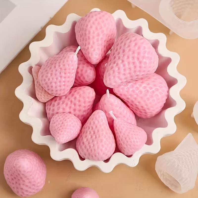 Strawberry Silicone Candle Mol - Candle Making Tools recension och pris
