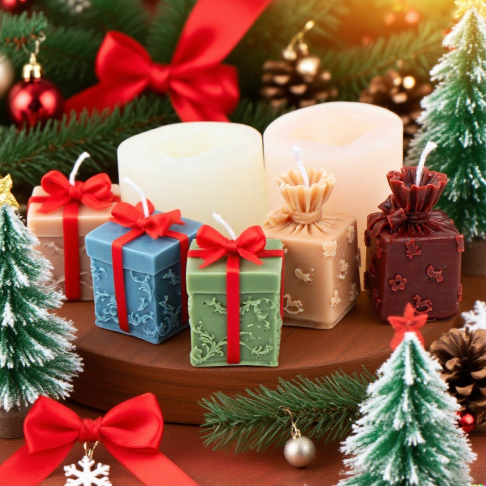 3D Xmas Gift Box Silicone Cand - Xmas Candle Making recension och pris