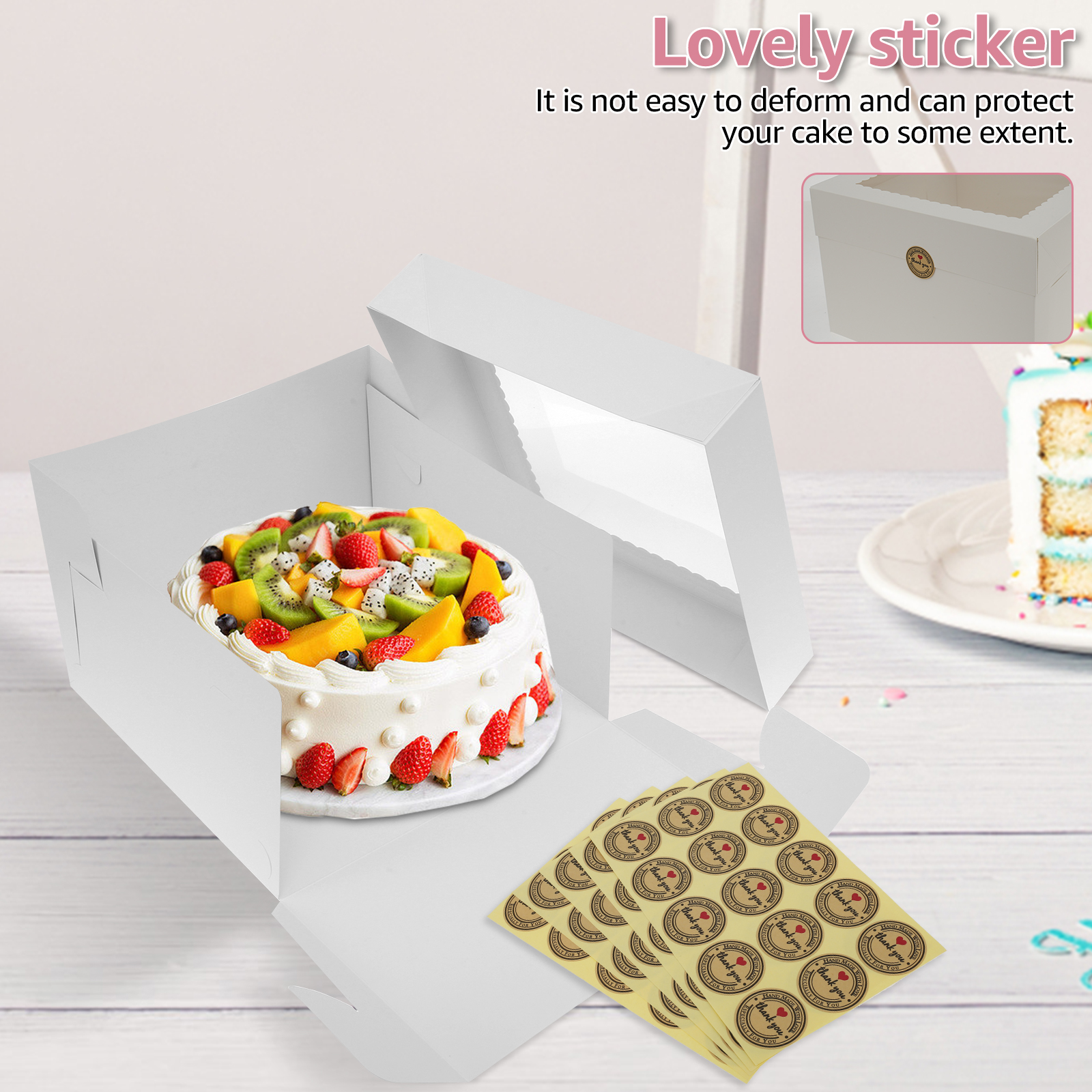 10Pcs White Bakery Boxes with  - Candle X recension och pris