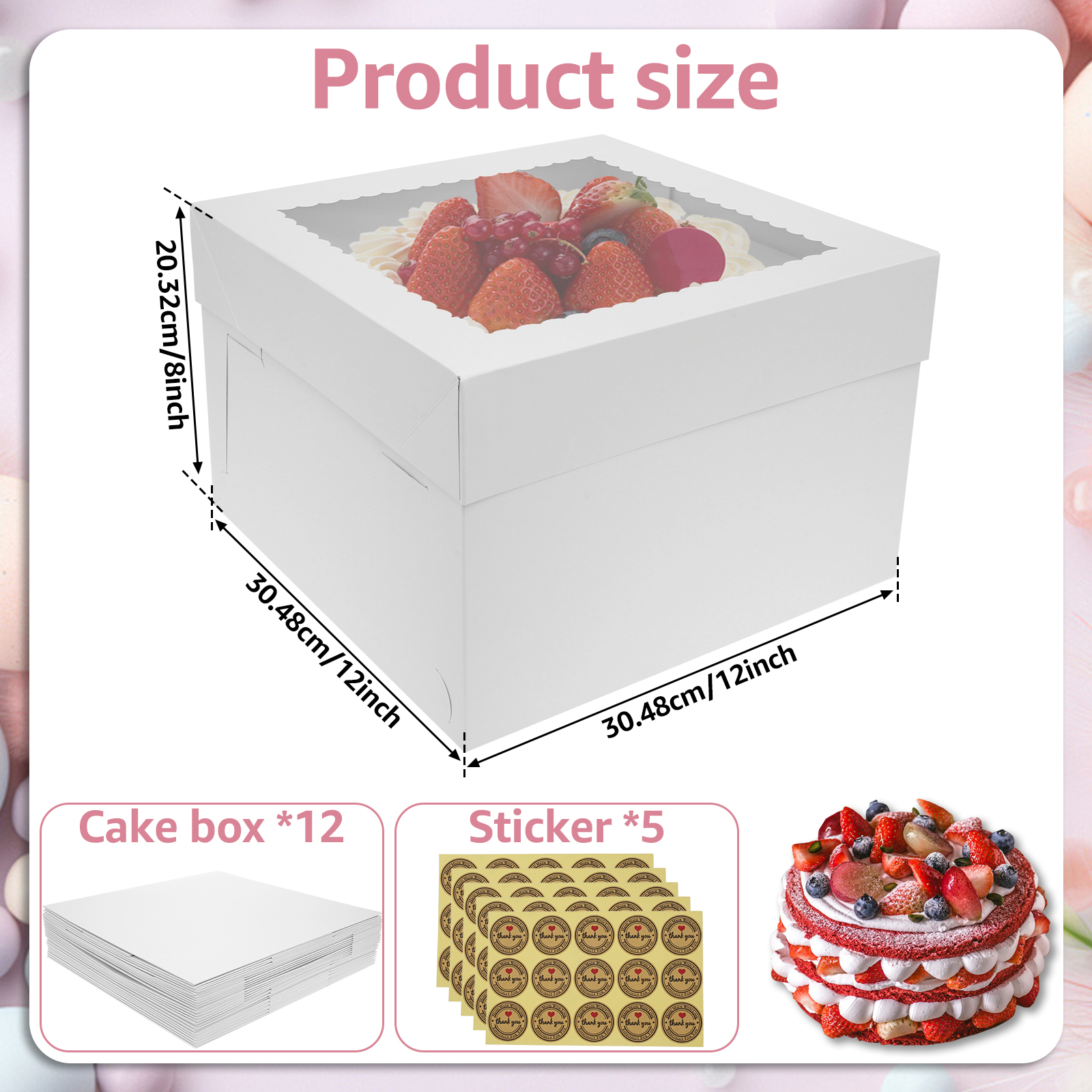 10Pcs White Bakery Boxes with  - Candle X recension och pris