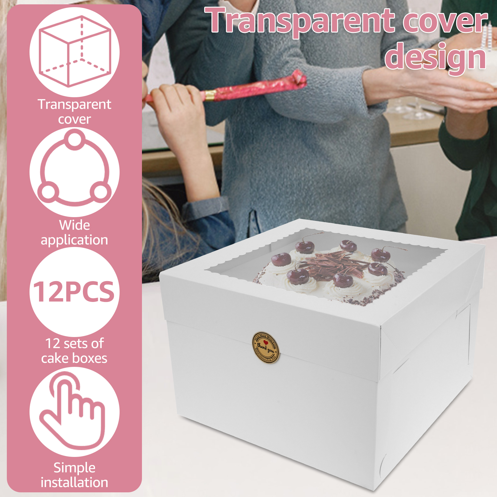 10Pcs White Bakery Boxes with  - Candle X recension och pris