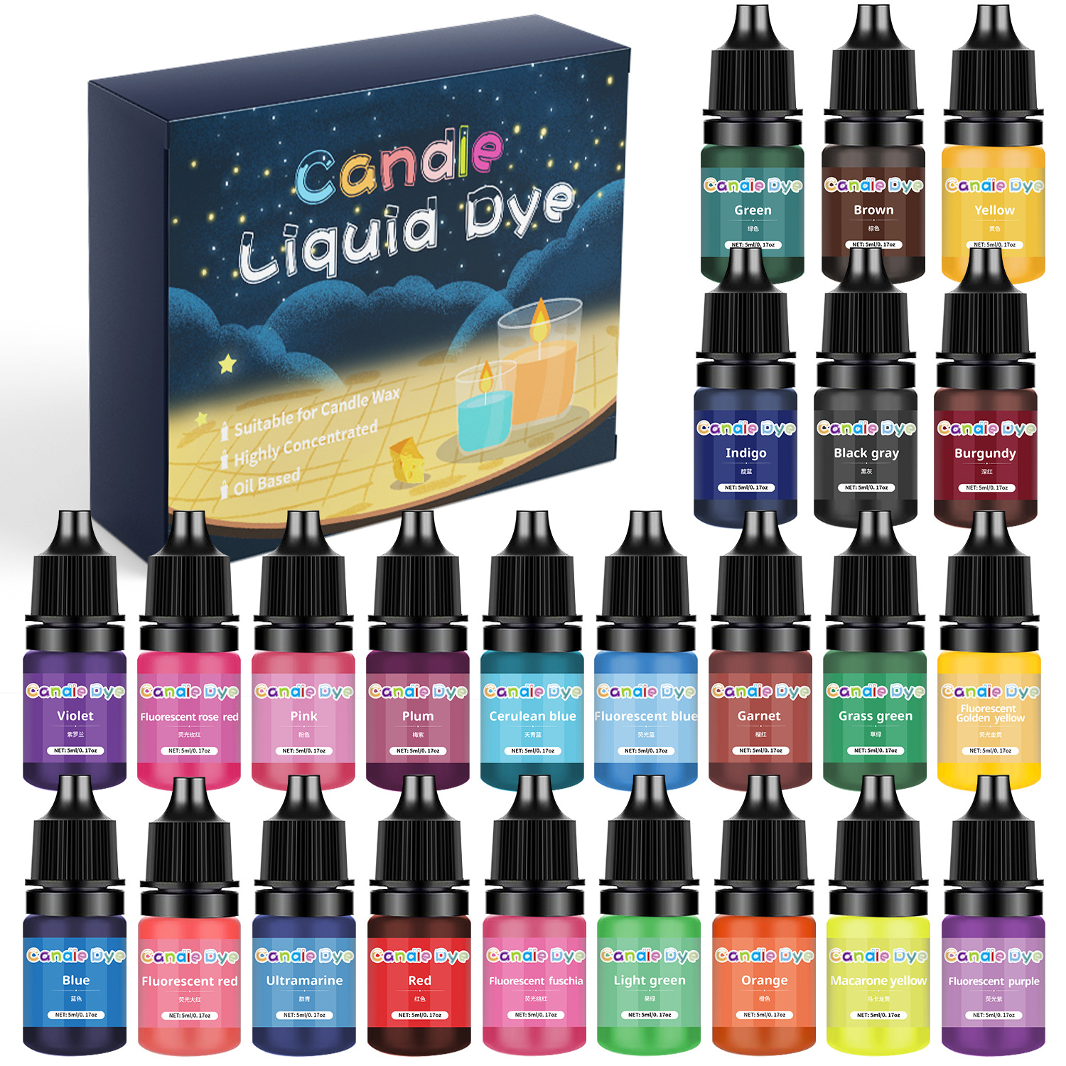 38 Color Candle Wax Pigment Co - Candle Dye Chip recension och pris