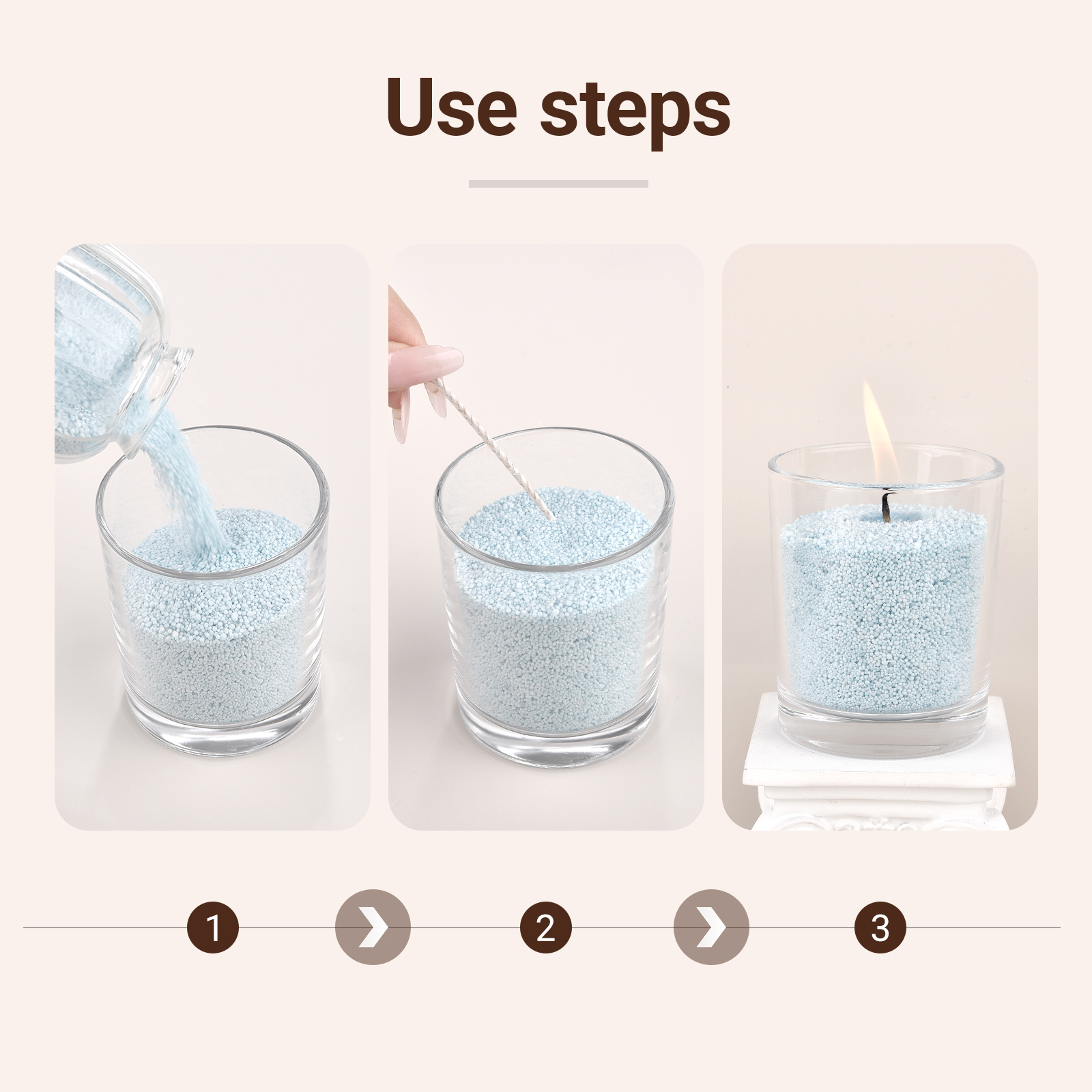 100Pcs 6/10/15/20Cm Waxed Cott - Candle Making Wicks recension och pris