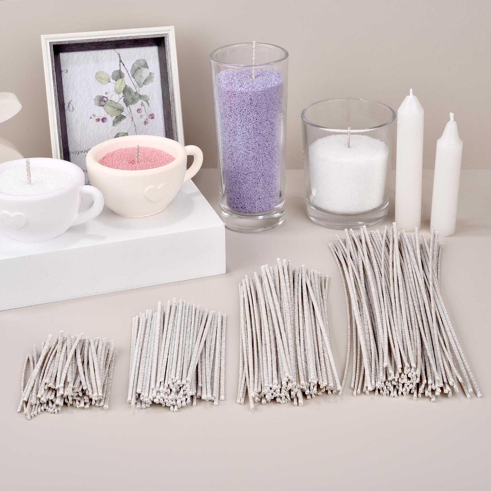 100Pcs 6/10/15/20Cm Waxed Cott - Candle Making Wicks recension och pris