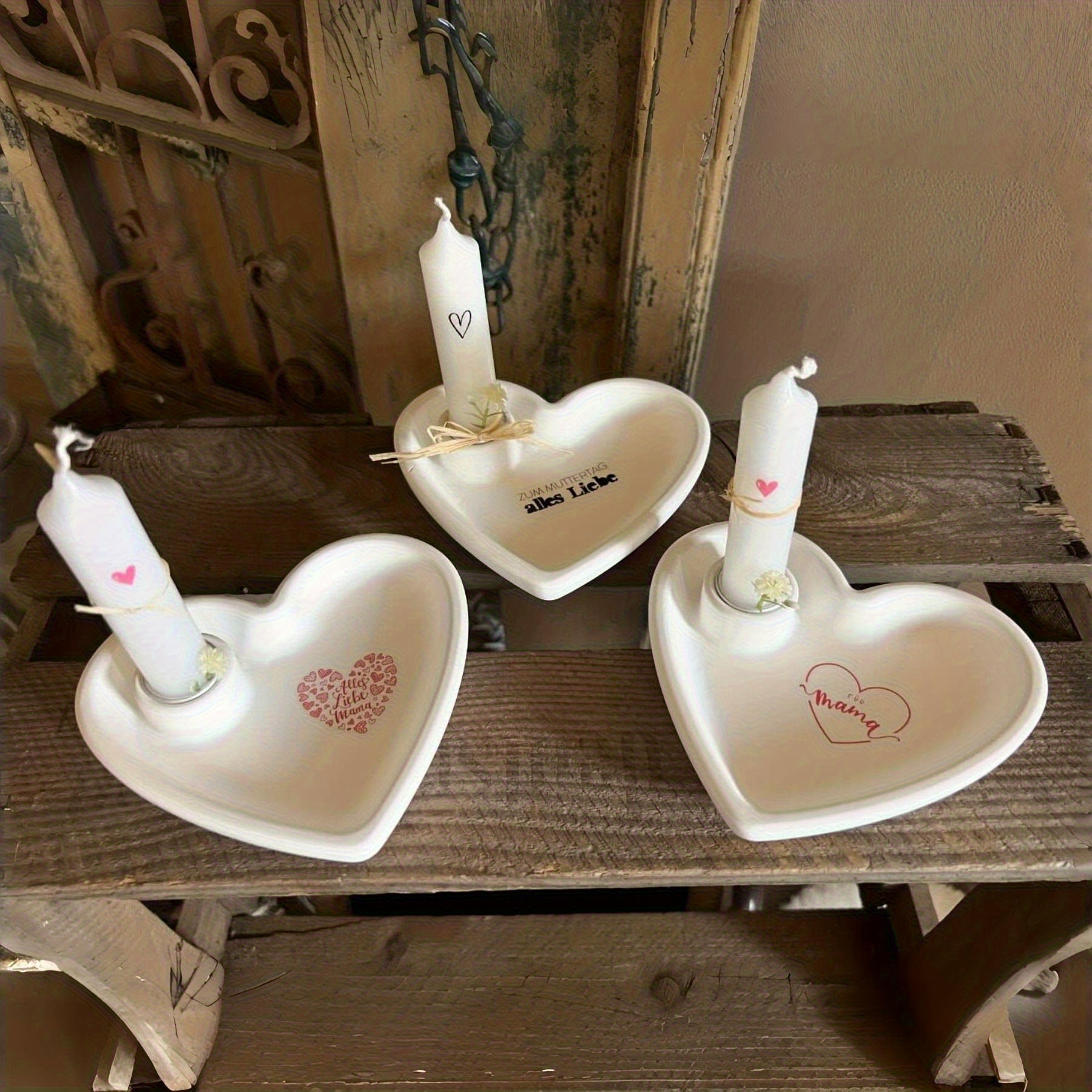 Heart-Shaped Candle Holder Sil - Candle Making Tools recension och pris