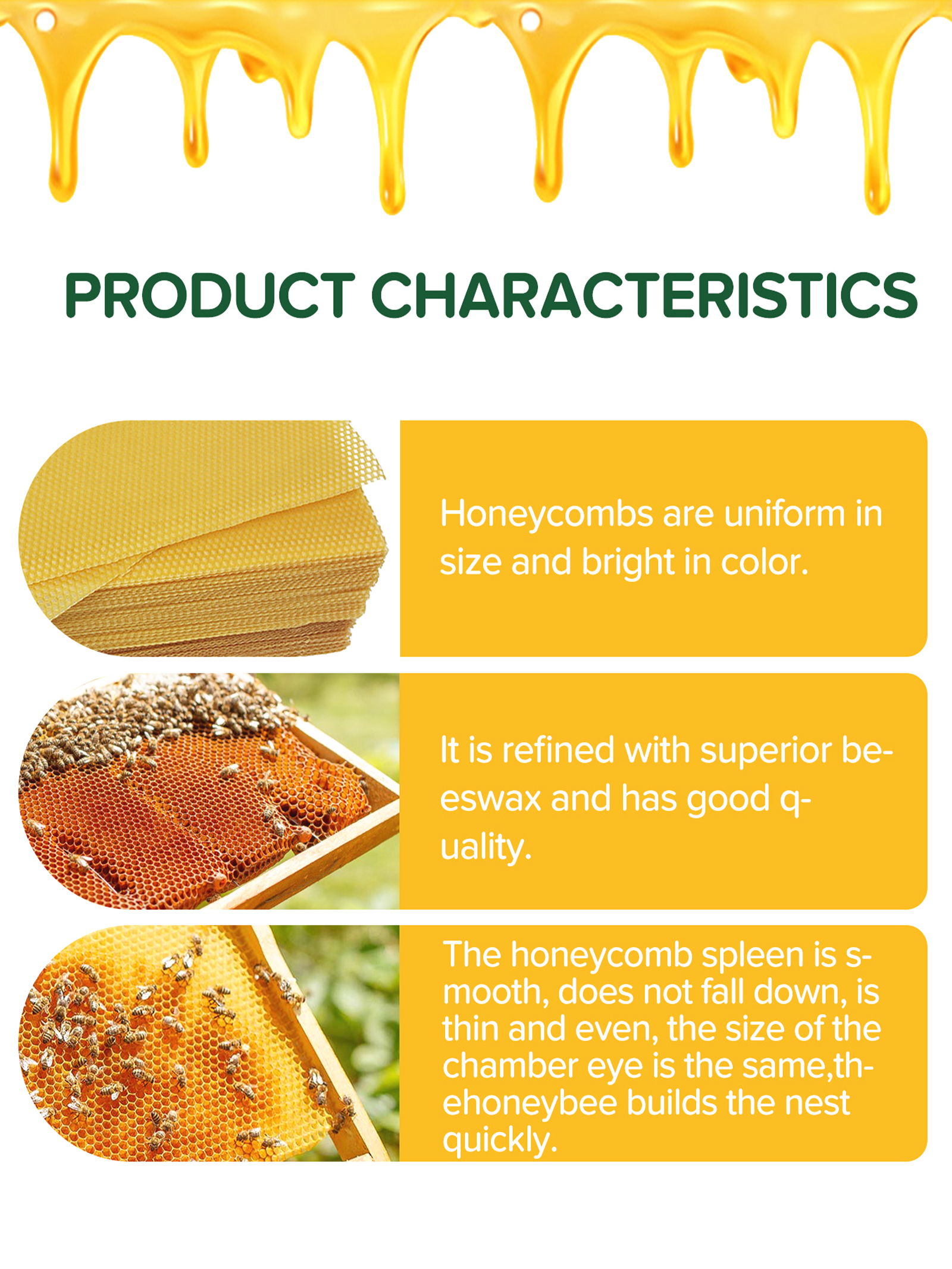 10Pcs Natural Honeycomb Bee Wa - Candle Making Experience recension och pris