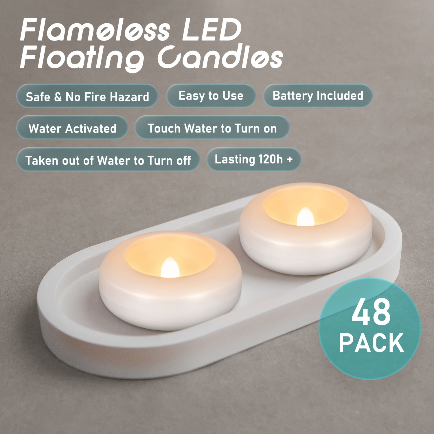 48 LED Floating Candles, 3-inc - Candle X recension och pris