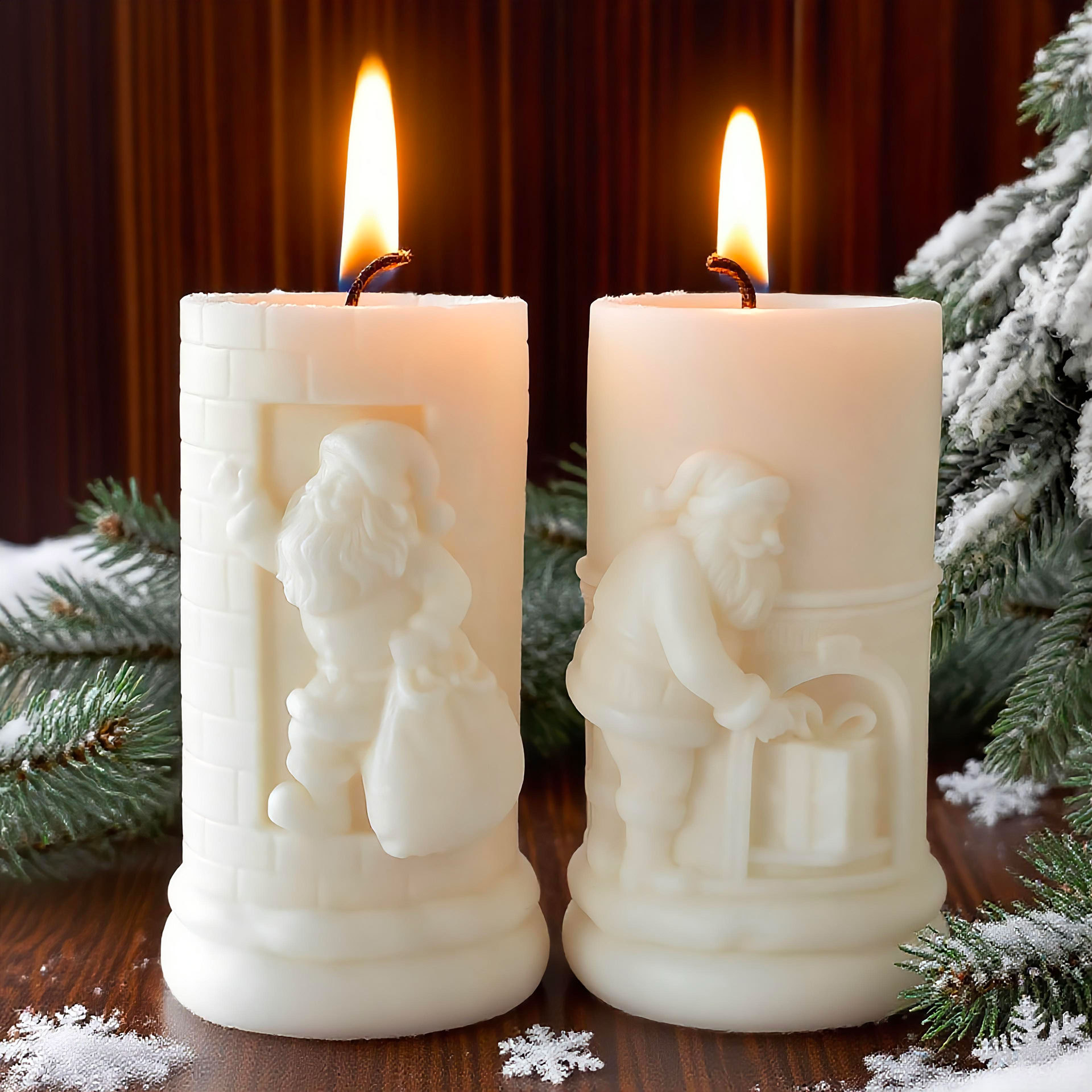 Relief Cylinder Santa Claus Ch - Xmas Candle Making recension och pris