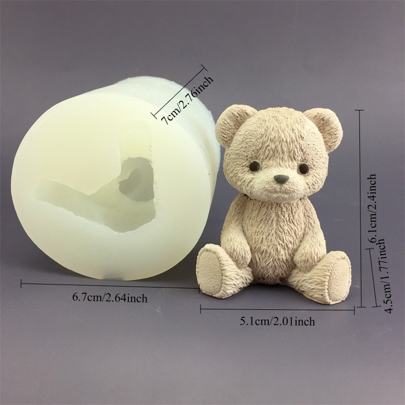 Cute Bear Honey Jar Silicone C - Candle Making Jars recension och pris