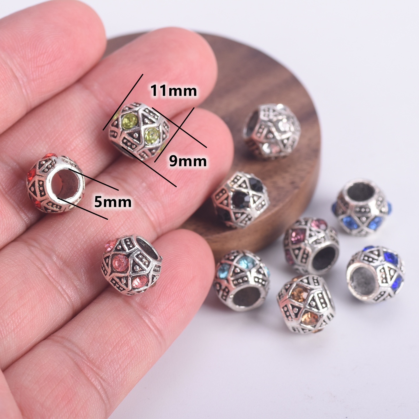 10pcs Rondelle 11mm x 9mm Tibe - Candle X recension och pris