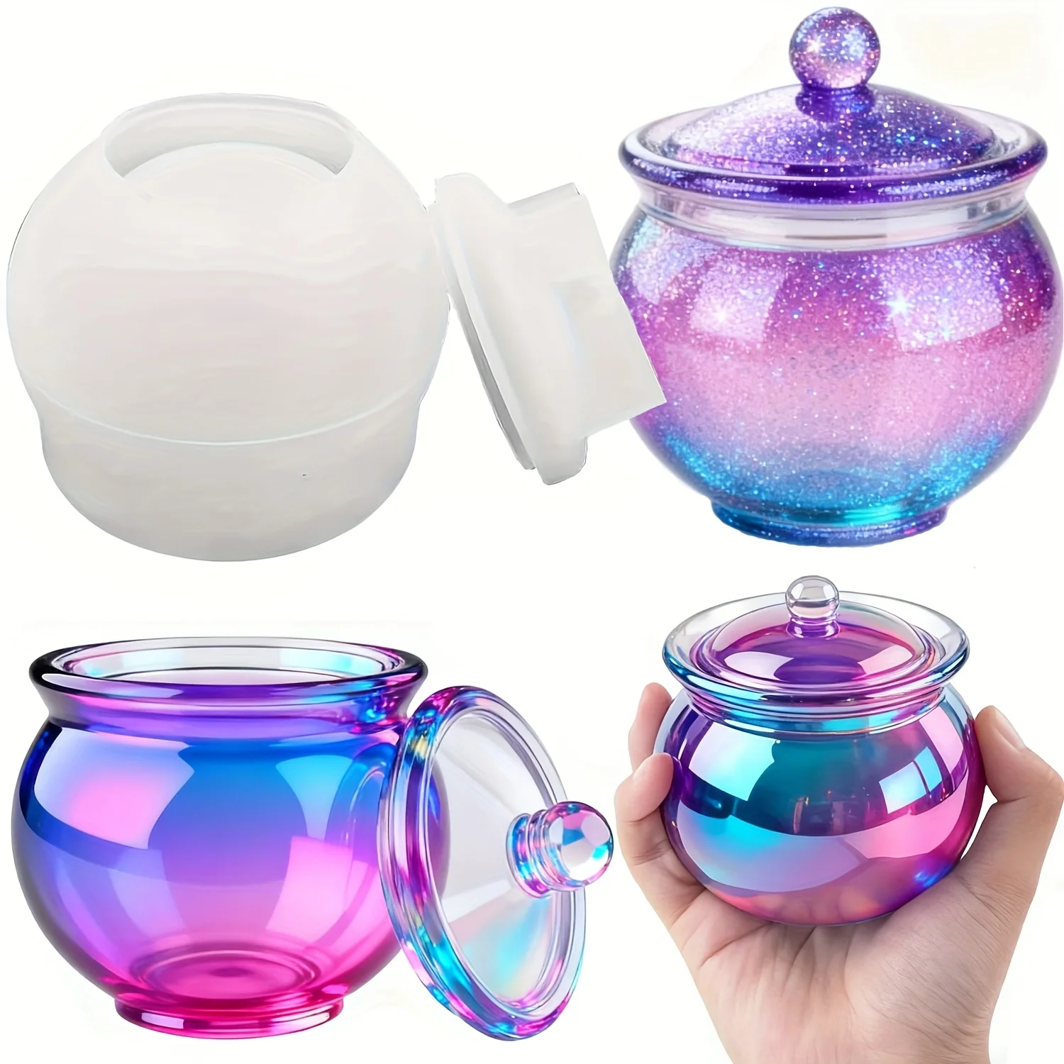 1 set of round resin can molds - Candle Making Jars recension och pris