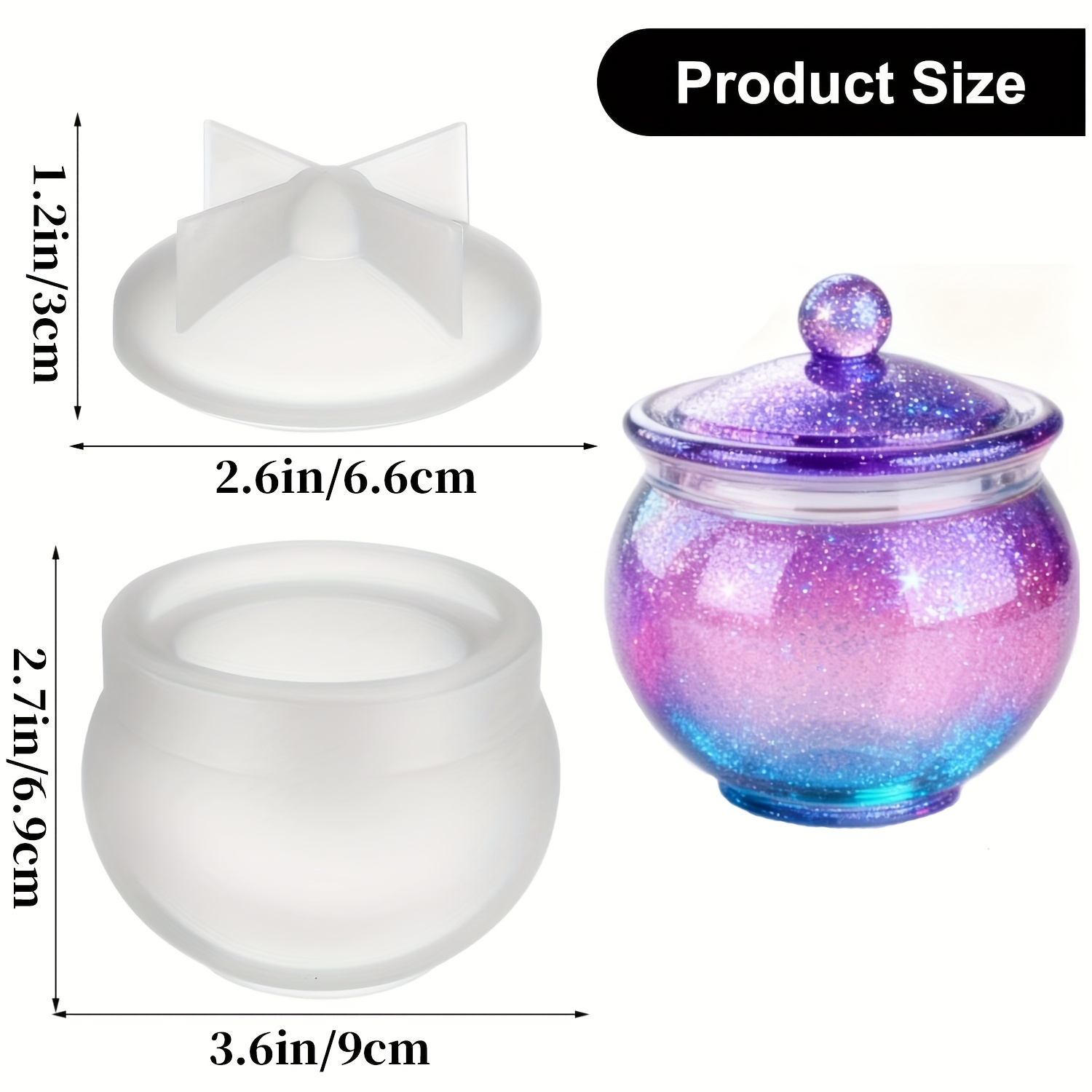 1 set of round resin can molds - Candle Making Jars recension och pris