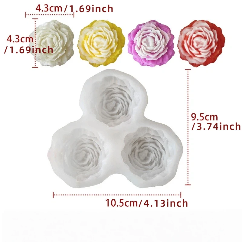 Peony Flower Candle Silicone M - Candle Making Tools recension och pris
